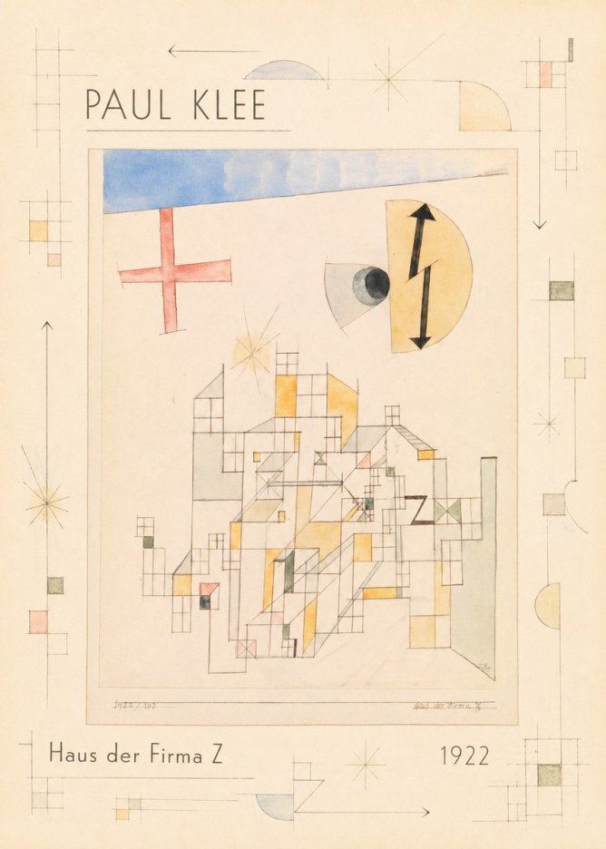 Paul Klee Haus Der Firma Z No5 - Póster