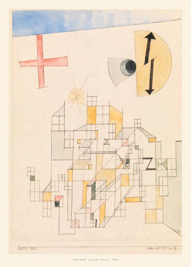 Paul Klee Haus Der Firma Z No6 - Póster