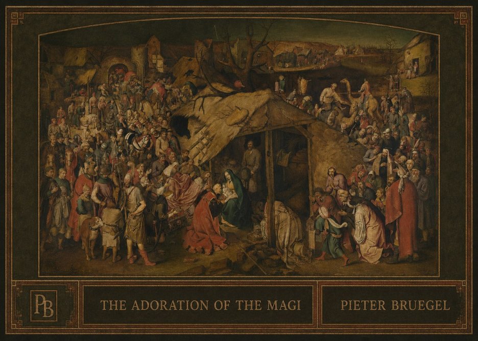 Pieter Bruegel The Adoration of the Magi No4 - Póster