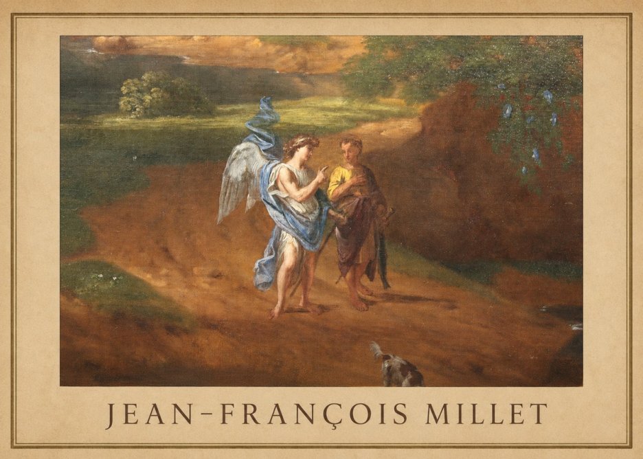 Jean-François Millet Tobias and the Angel No1 - Póster