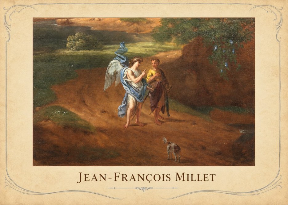 Jean-François Millet Tobias and the Angel No3 - Póster