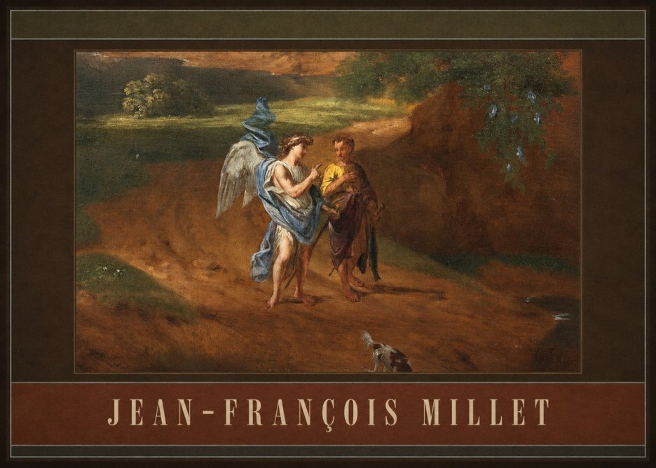 Jean-François Millet Tobias and the Angel No4 - Póster