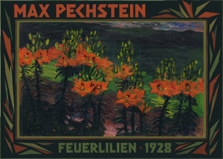 Max Pechstein Feuerlilien No1 - Póster