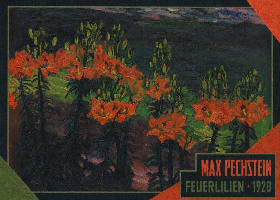 Max Pechstein Feuerlilien No4 - Póster