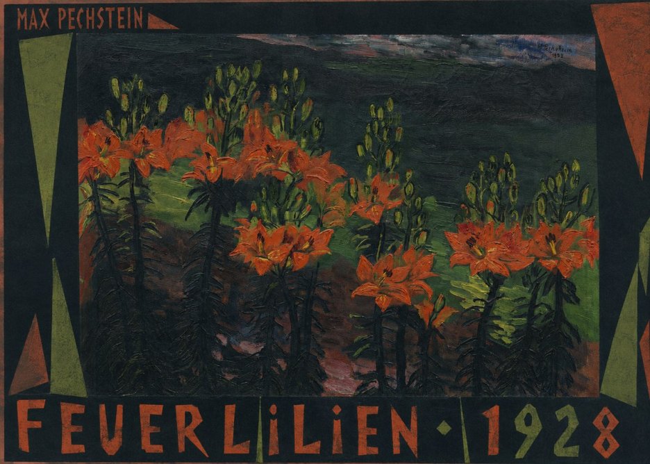 Max Pechstein Feuerlilien No5 - Póster