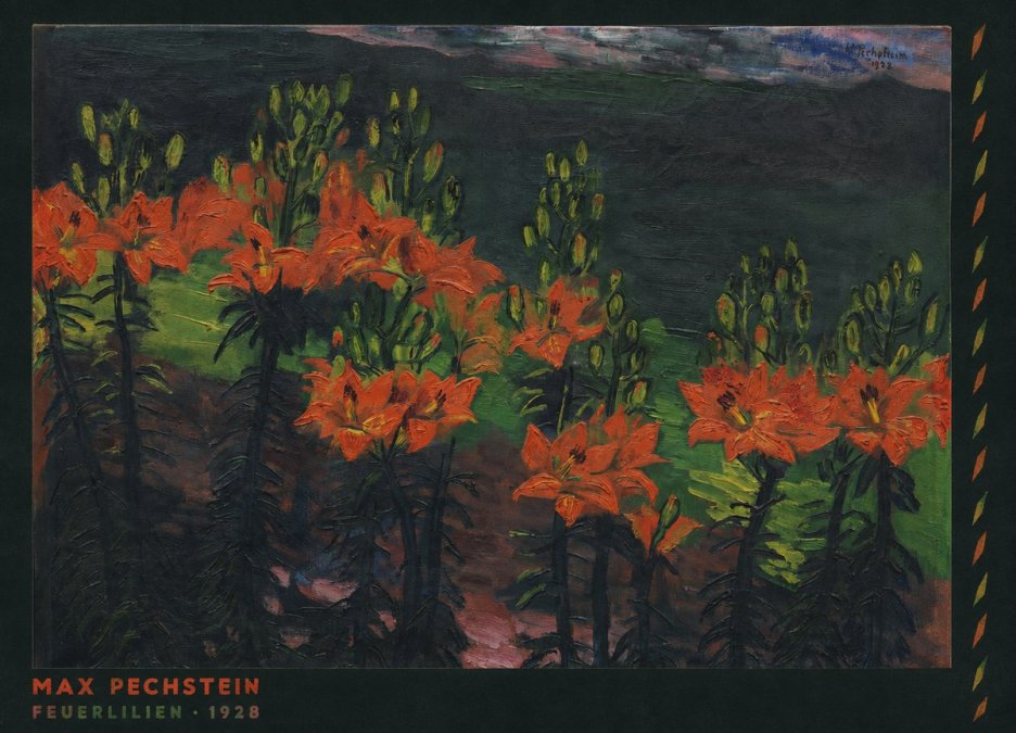 Max Pechstein Feuerlilien No6 - Póster