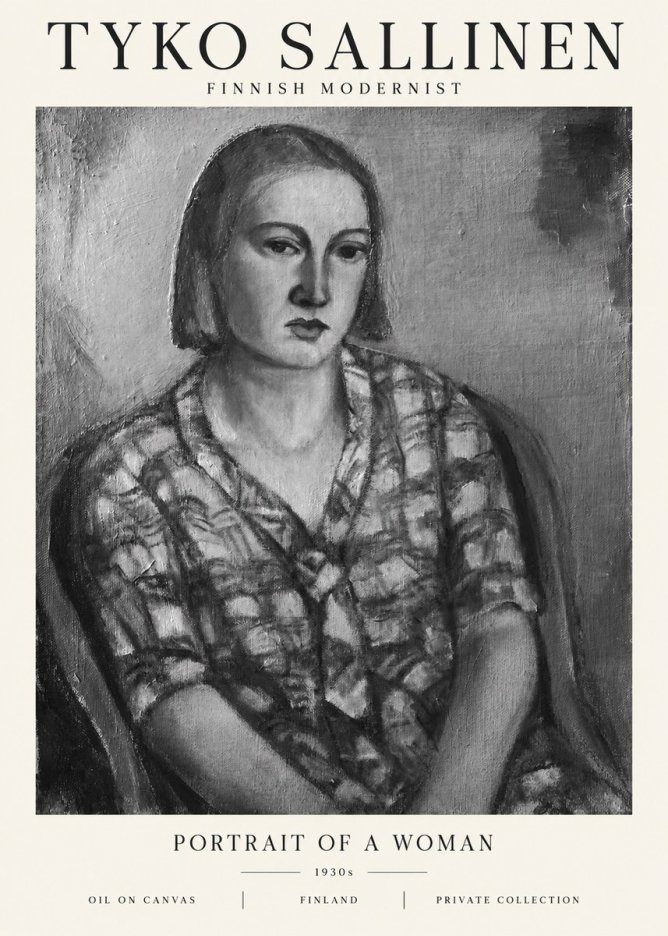 Tyko Sallinen Portrait of a Woman I No1 - Póster