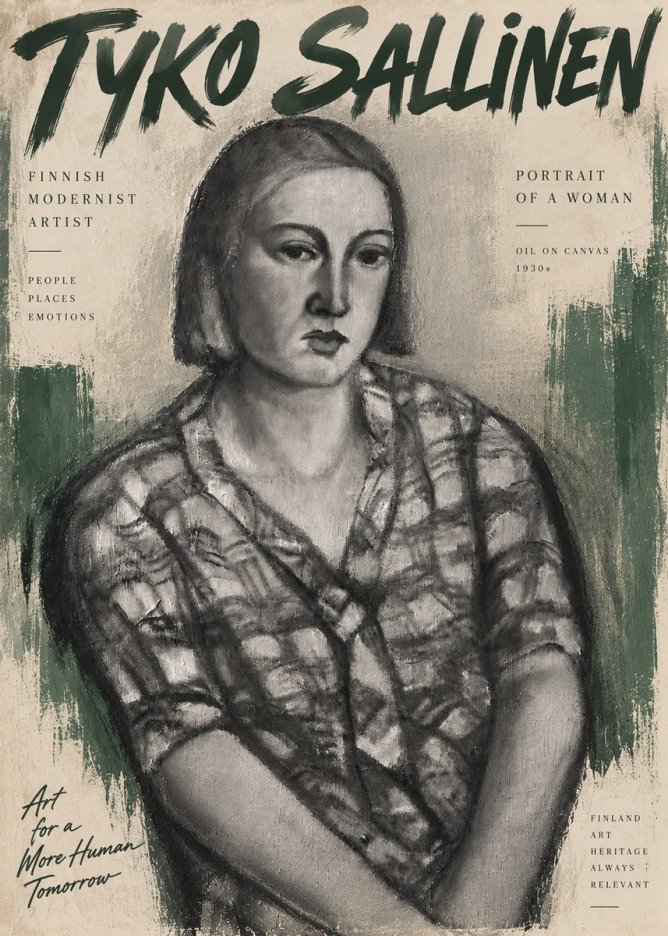 Tyko Sallinen Portrait of a Woman I No6 - Póster