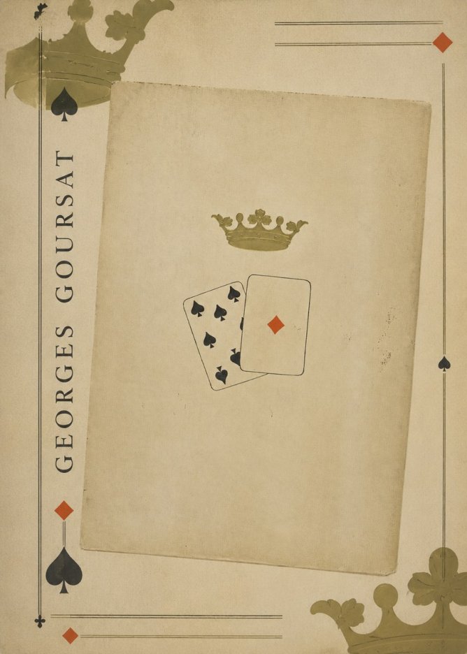 Georges Goursat Crown and Playing Cards No2 - Póster