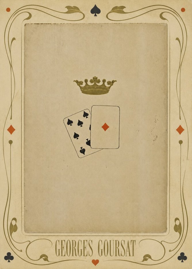 Georges Goursat Crown and Playing Cards No5 - Póster