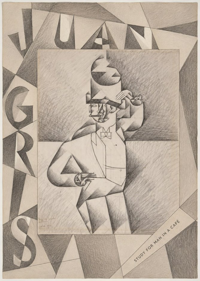 Juan Gris Study for Man in a Café No5 - Póster