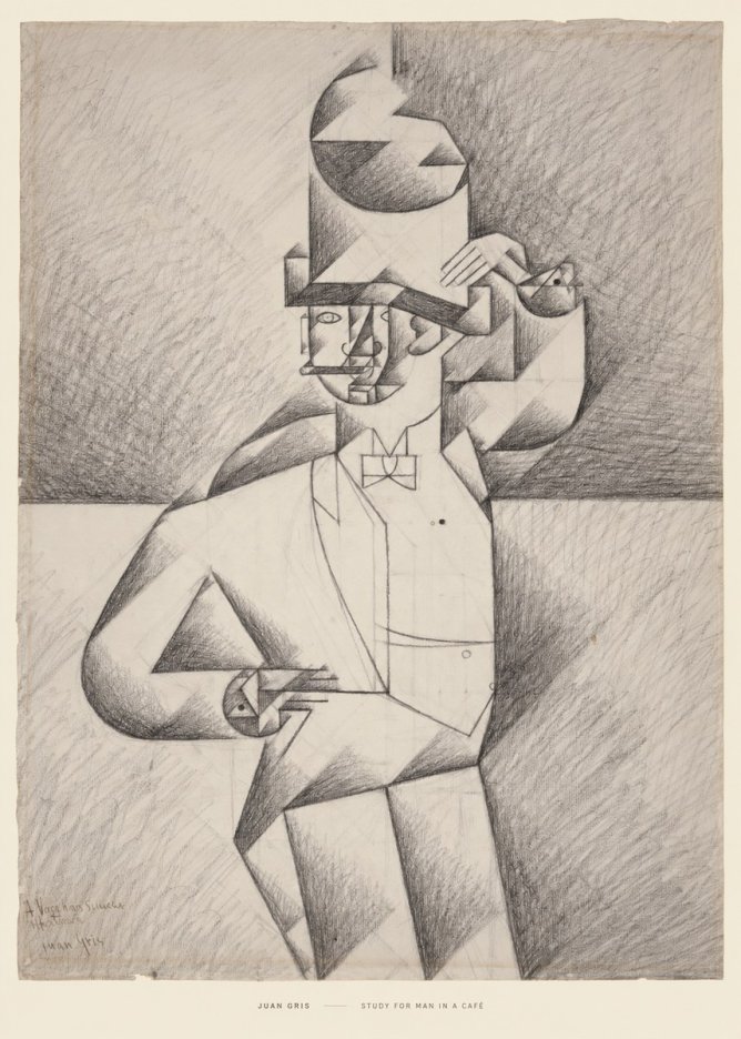 Juan Gris Study for Man in a Café No6 - Póster