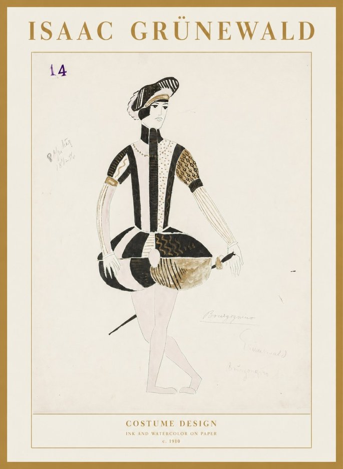 Isaac Grünewald Costume Design IX No1 - Póster