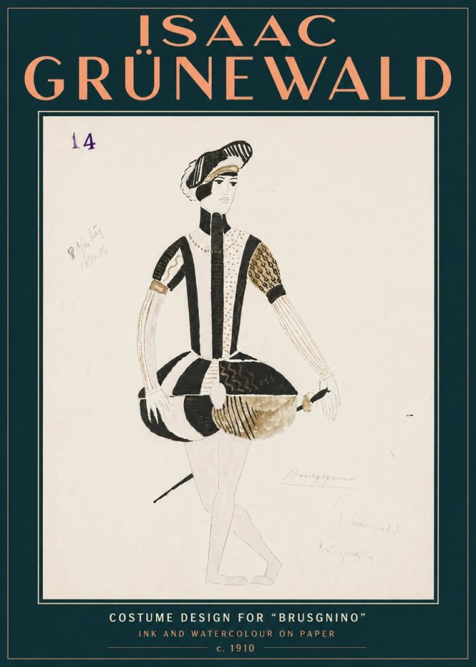 Isaac Grünewald Costume Design IX No5 - Póster