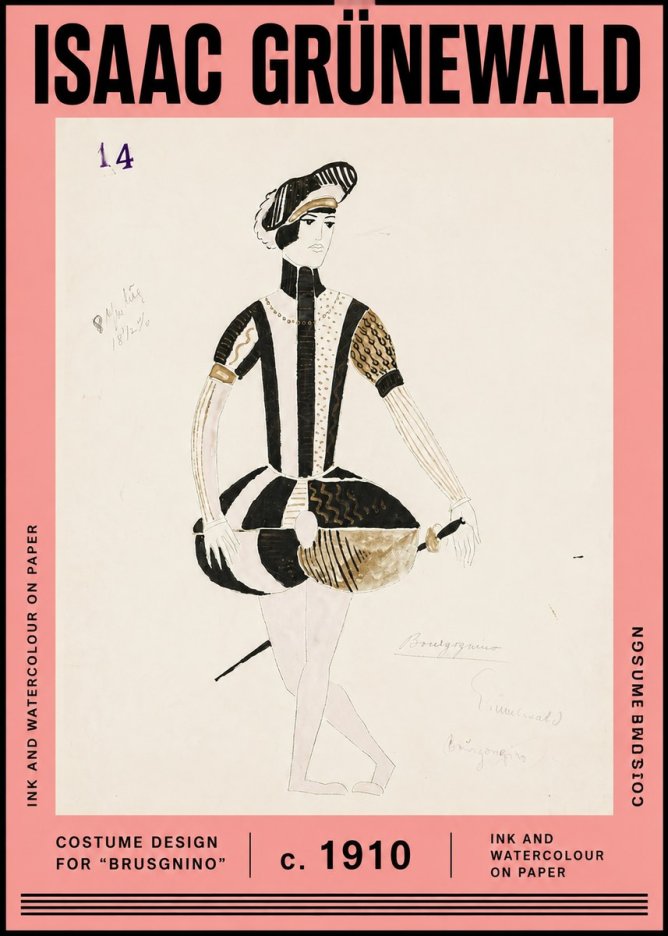 Isaac Grünewald Costume Design IX No6 - Póster