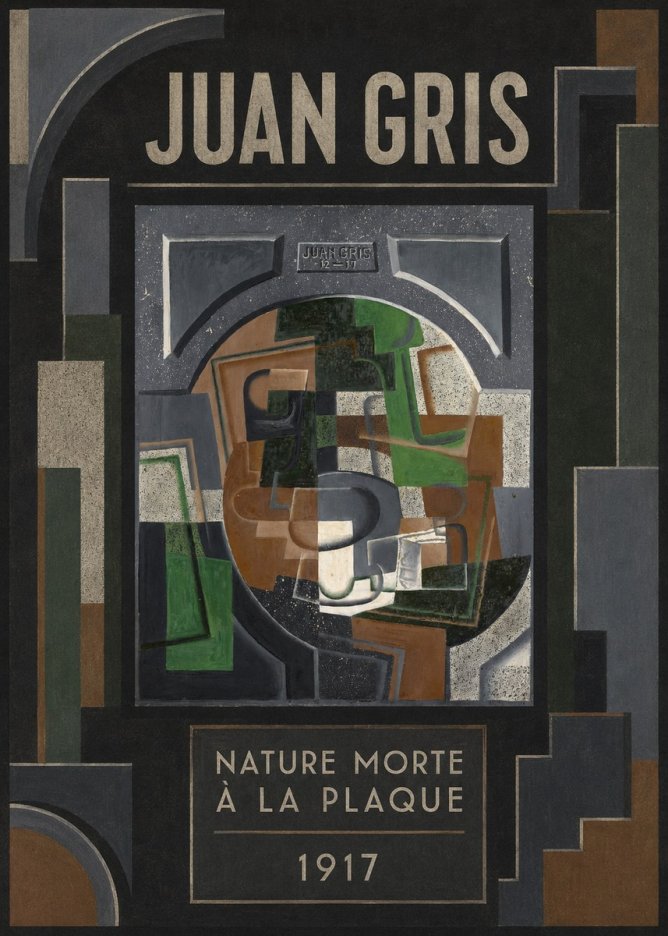 Juan Gris Nature Morte À La Plaque No4 - Póster