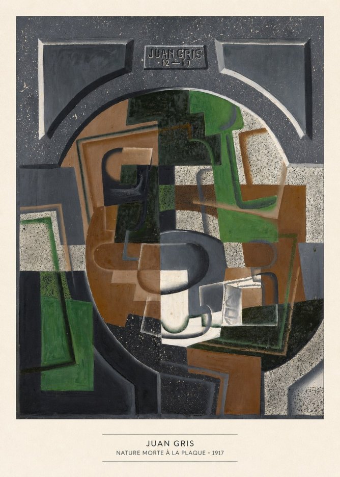 Juan Gris Nature Morte À La Plaque No6 - Póster