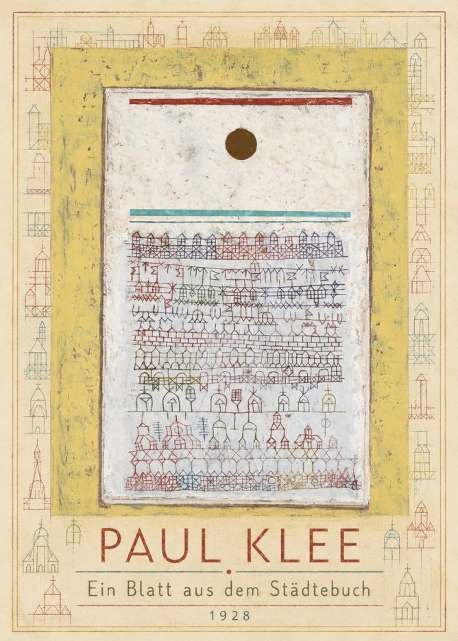 Paul Klee Ein Blatt Aus Dem Städtebuch No1 - Póster