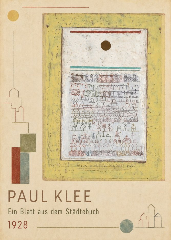 Paul Klee Ein Blatt Aus Dem Städtebuch No2 - Póster