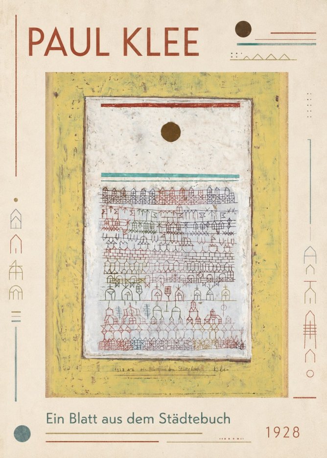 Paul Klee Ein Blatt Aus Dem Städtebuch No3 - Póster