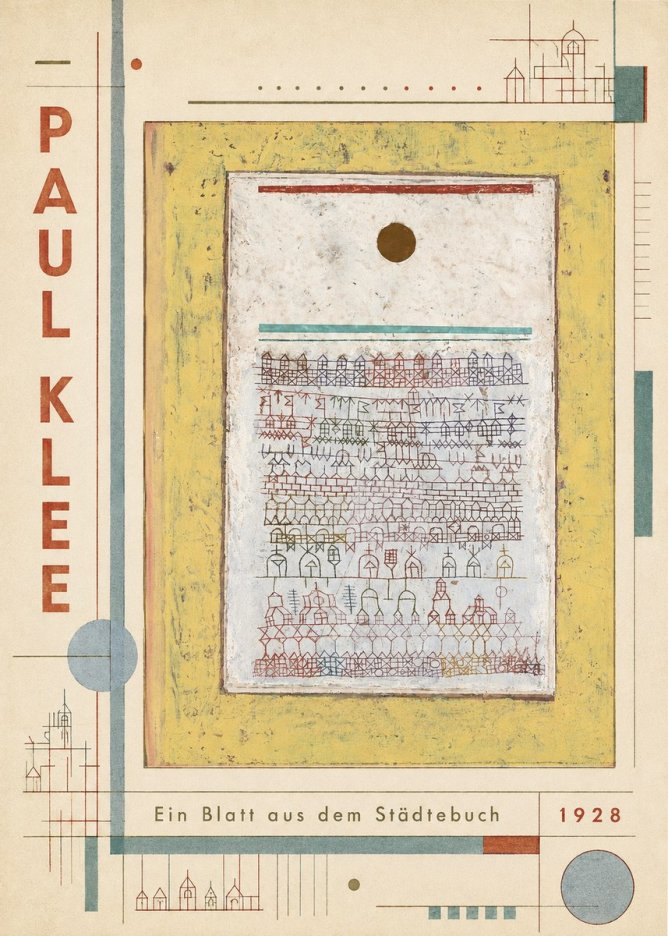 Paul Klee Ein Blatt Aus Dem Städtebuch No4 - Póster
