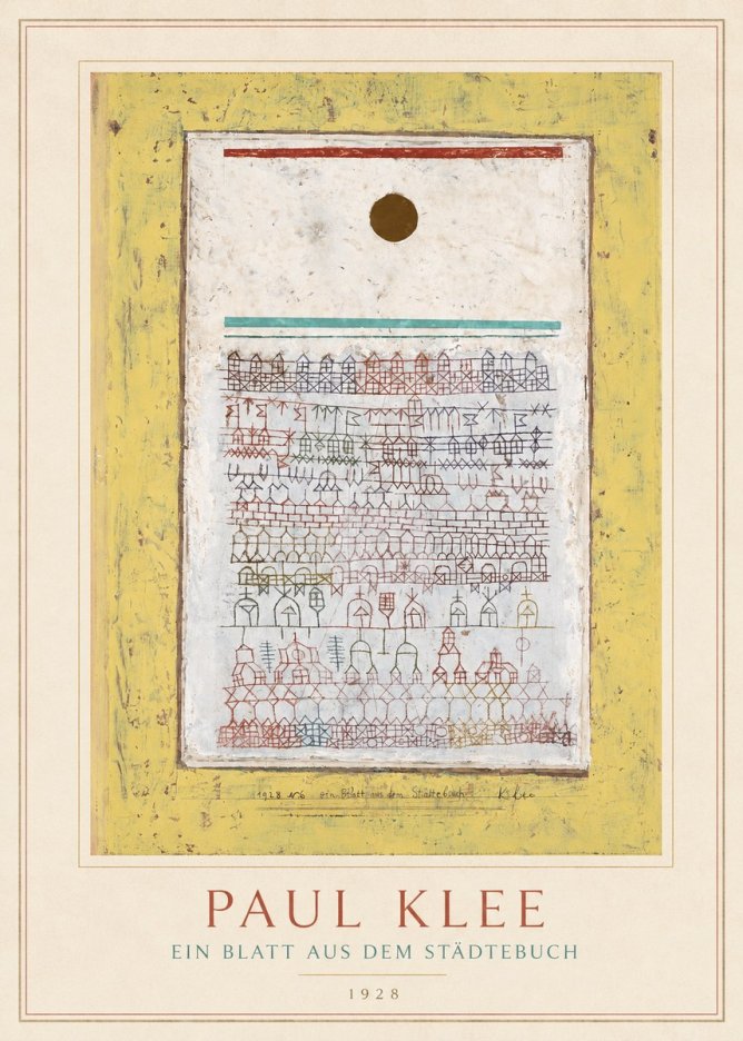 Paul Klee Ein Blatt Aus Dem Städtebuch No5 - Póster