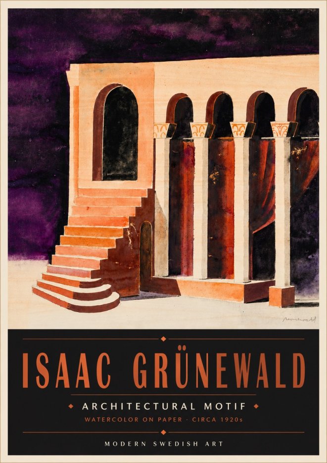 Isaac Grünewald Architectural Motif I No5 - Póster