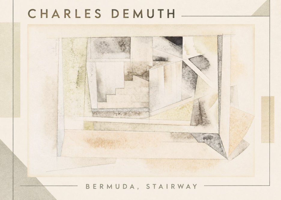 Charles Demuth Bermuda, Stairway No1 - Póster
