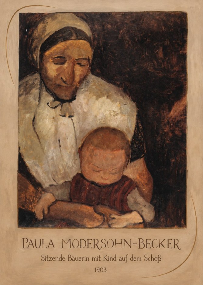 Paula Modersohn-Becker Sitzende Bäuerin Mit Kind Auf Dem Schoß No4 - Póster