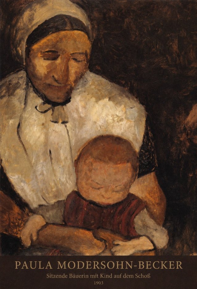 Paula Modersohn-Becker Sitzende Bäuerin Mit Kind Auf Dem Schoß No5 - Póster