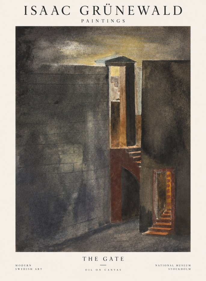 Isaac Grünewald Architectural Fantasy No2 - Póster