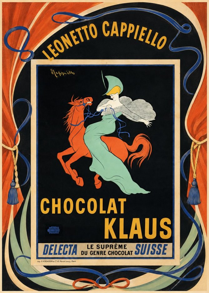Leonetto Cappiello Chocolat Klaus II No4 - Póster