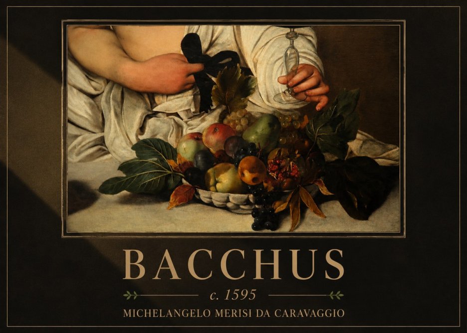 Michelangelo Merisi da Caravaggio Bacchus II No4 - Póster