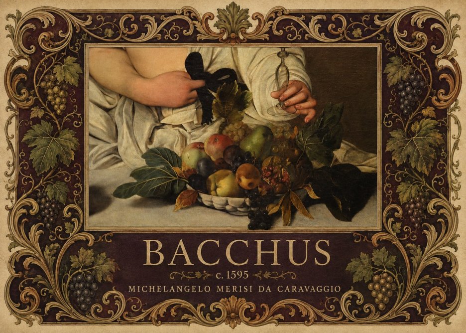 Michelangelo Merisi da Caravaggio Bacchus II No5 - Póster