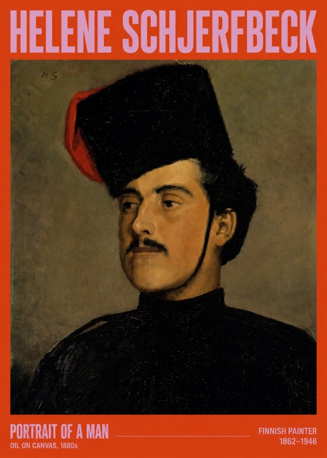 Helene Schjerfbeck Portrait of a Man II No2 - Póster