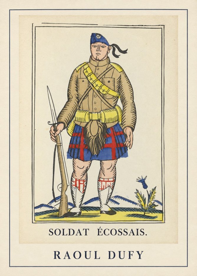 Raoul Dufy Soldat Écossais. No3 - Póster