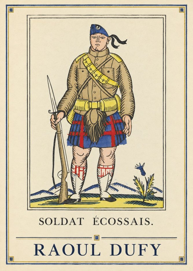 Raoul Dufy Soldat Écossais. No4 - Póster