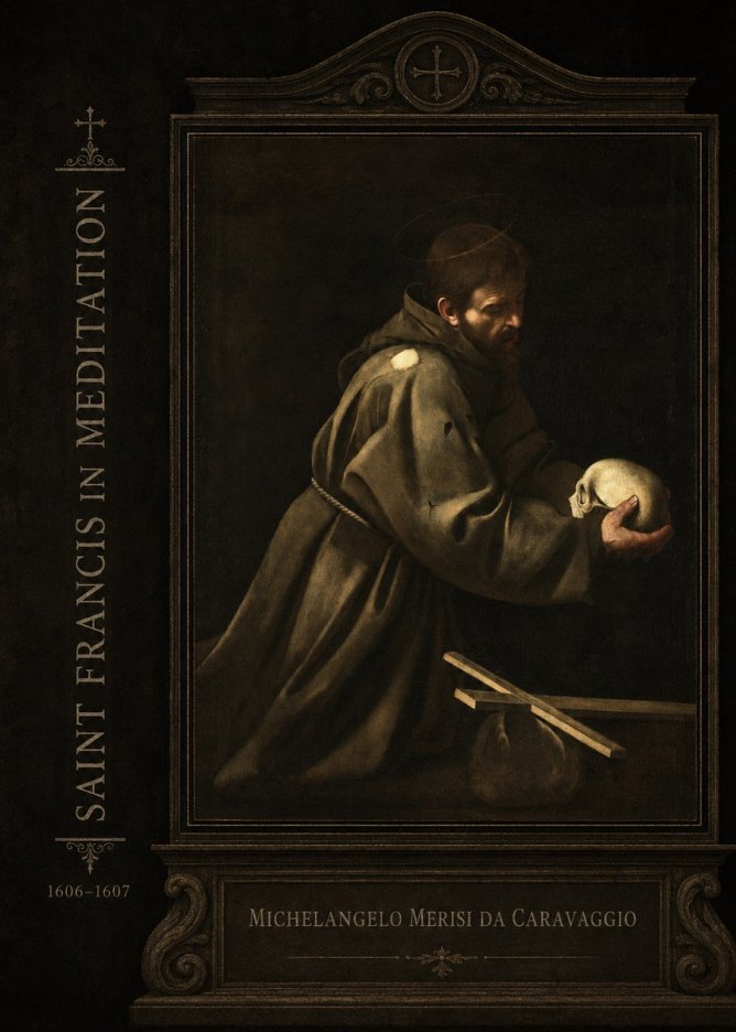 Michelangelo Merisi da Caravaggio Saint Francis in Meditation I No4 - Póster