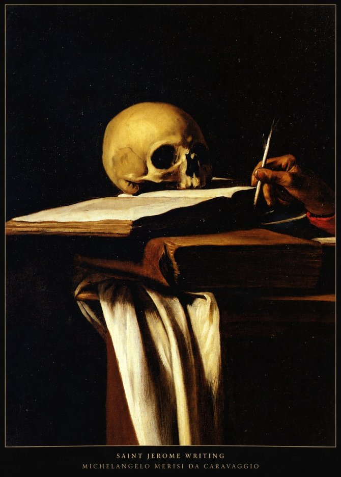 Michelangelo Merisi da Caravaggio Saint Jerome Writing III No6 - Póster