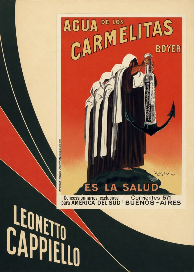 Leonetto Cappiello Agua De Los Carmelitas Boyer No4 - Póster
