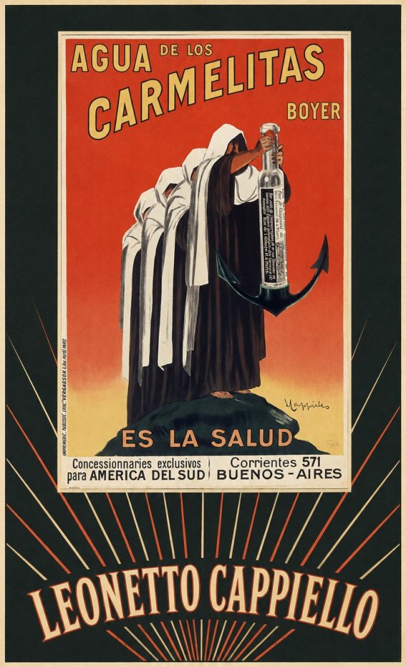 Leonetto Cappiello Agua De Los Carmelitas Boyer No5 - Póster