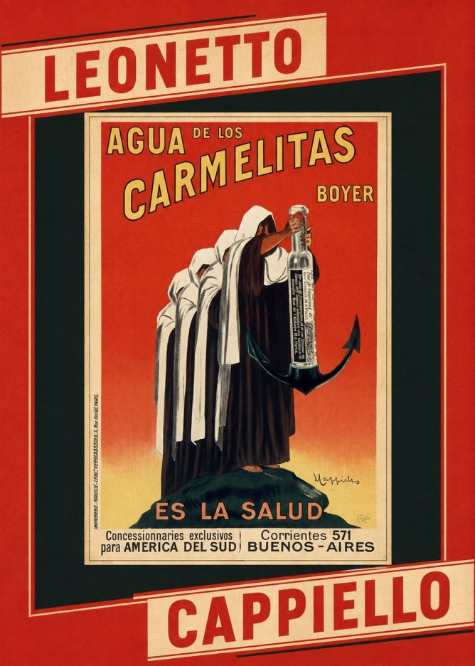 Leonetto Cappiello Agua De Los Carmelitas Boyer No6 - Póster