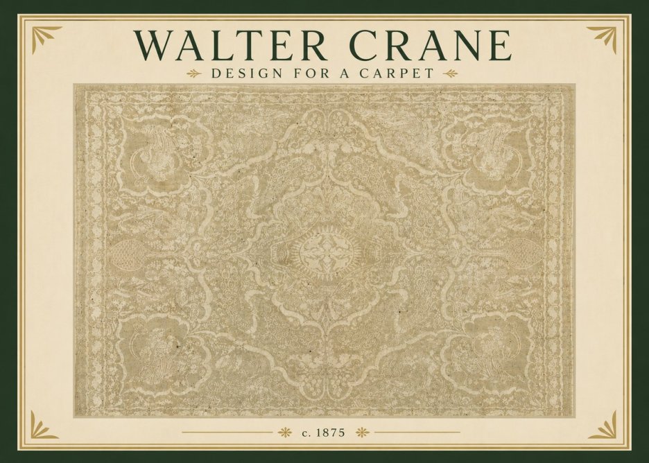 Walter Crane Design for a Carpet No3 - Póster