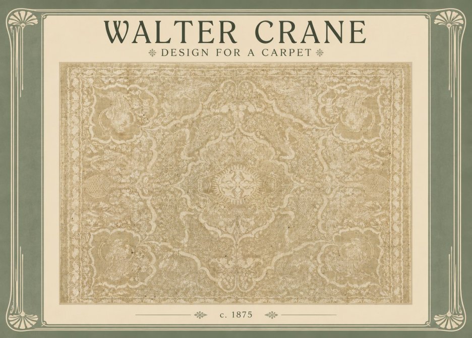 Walter Crane Design for a Carpet No4 - Póster
