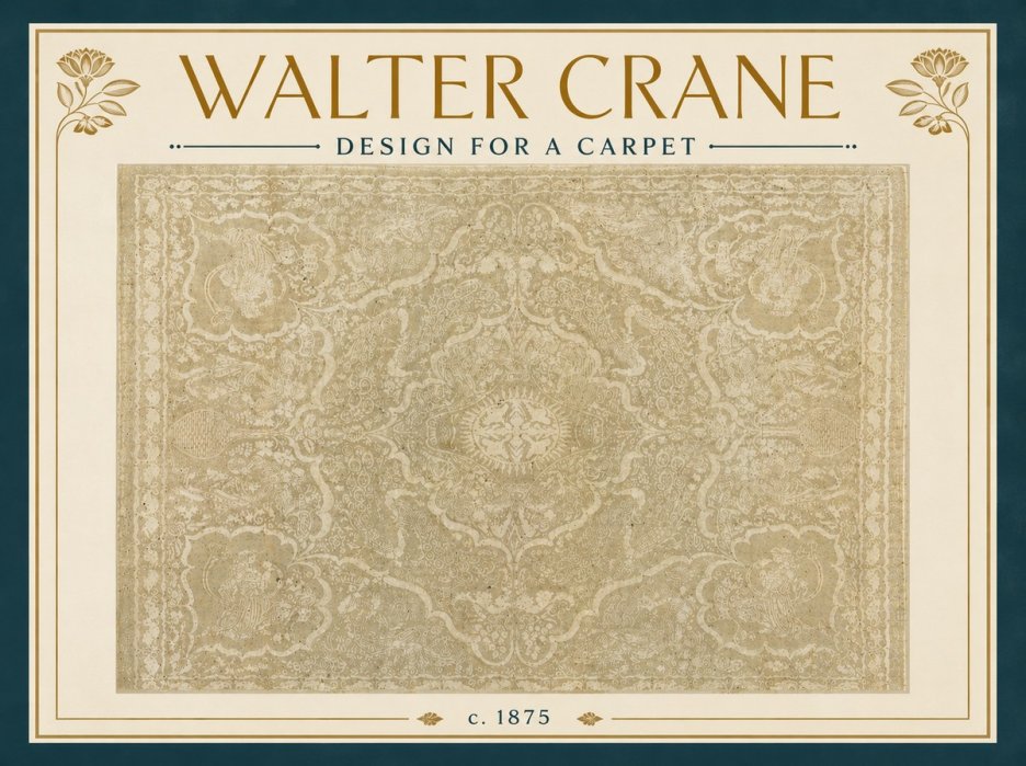 Walter Crane Design for a Carpet No5 - Póster