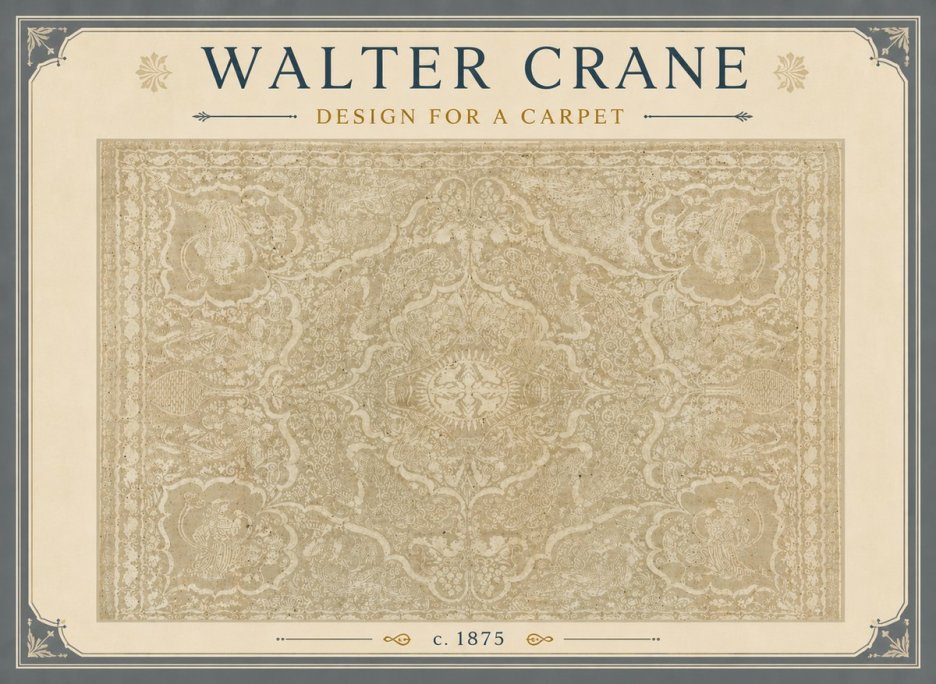Walter Crane Design for a Carpet No6 - Póster