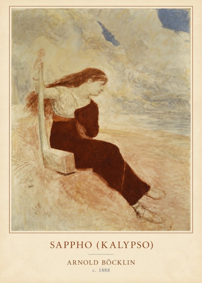 Arnold Böcklin Sappho (Kalypso) No4 - Póster
