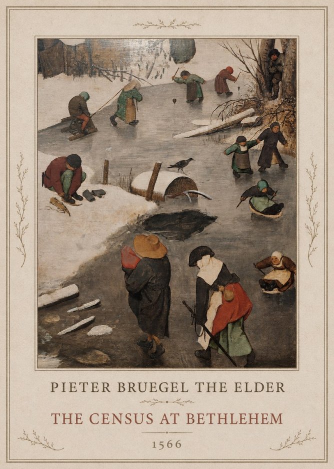 Pieter Bruegel The Census at Bethlehem II No1 - Póster