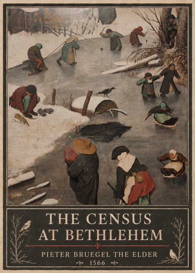 Pieter Bruegel The Census at Bethlehem II No3 - Póster