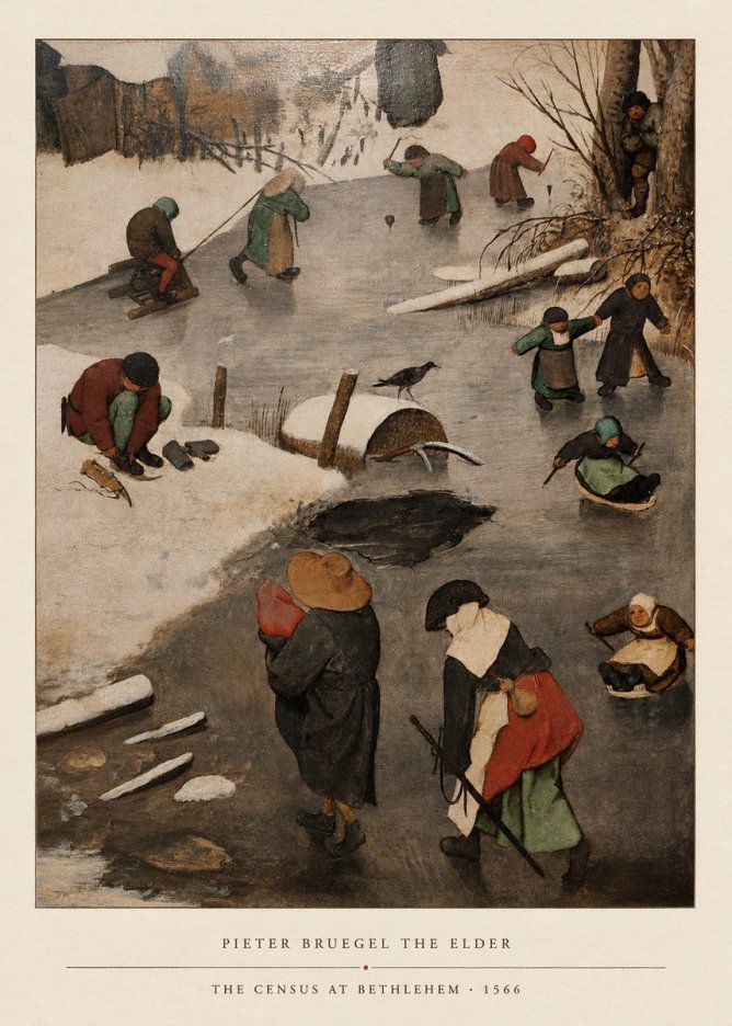 Pieter Bruegel The Census at Bethlehem II No4 - Póster